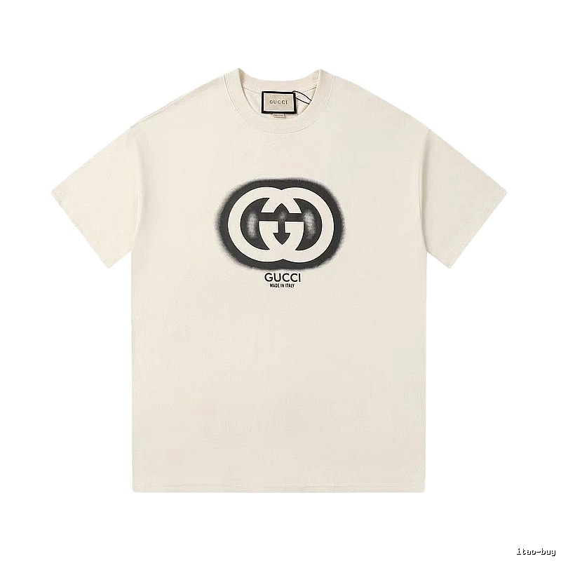 Gucci Double G Print Vintage Style Off-white T-shirt