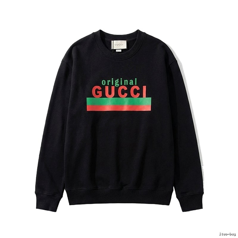 Gucci letter - printed black sweatshirt