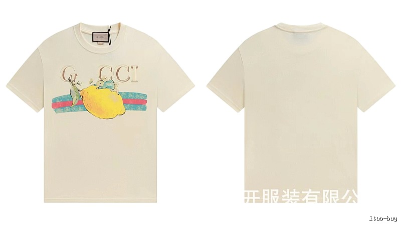 Gucci Vintage-style Off-white Lemon Print T-Shirt