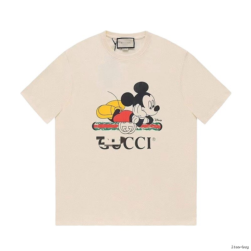 Gucci x Disney Mickey Mouse Co-branded Casual Off-white T-shirt