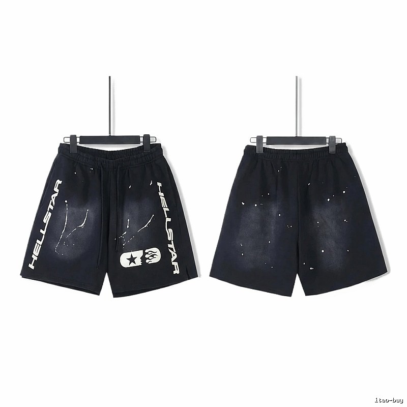 Hellstar dark style black shorts