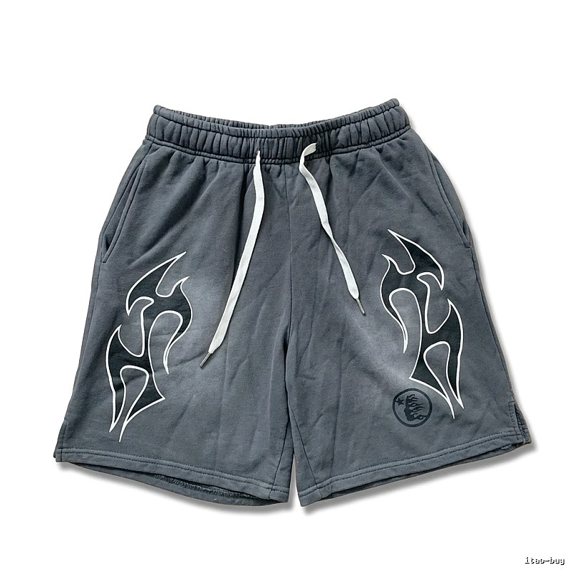 Hellstar Flame Wind Grey Shorts