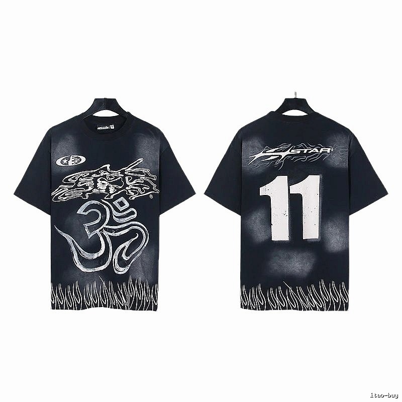 Hellstar No.11 Printed Street Style Black T-Shirt