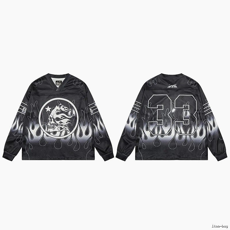 Hellstar Skull Flame High Street Black Jersey