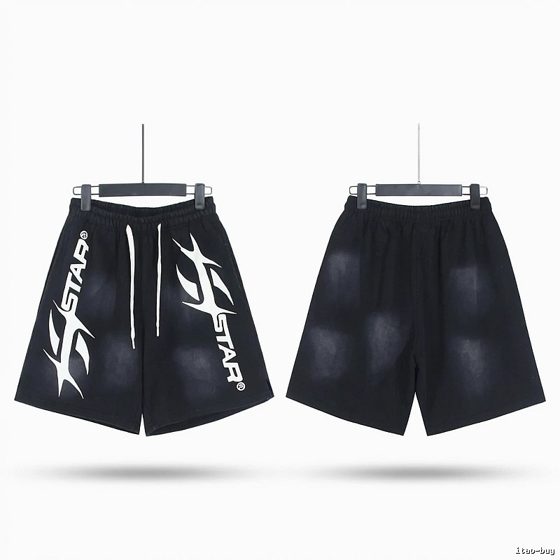 Hellstar Trendy Style Black Shorts