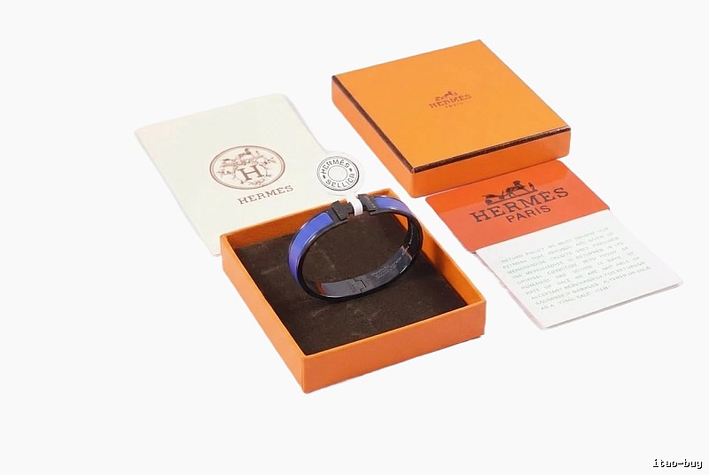 Hermes Sellerie series blue bracelet