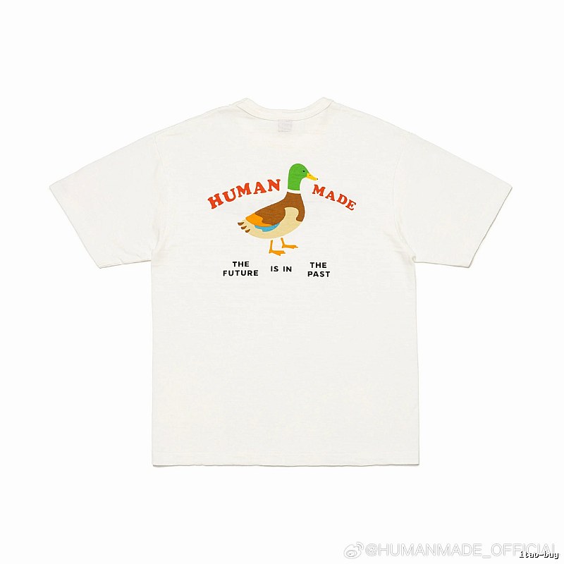 HUMAN MADE Green Duck Print Vintage Off-white T-shirt