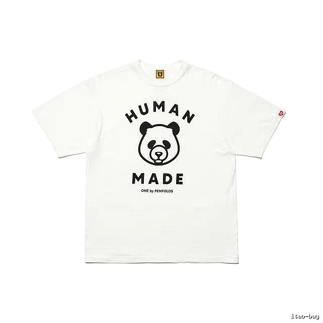 HUMAN MADE Panda Print Japanese Streetwear White Short Sleeve T-Shirt