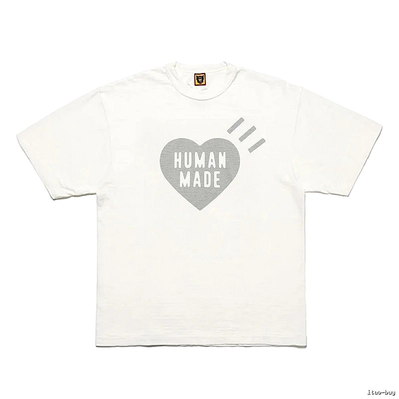 Human Made Statement Heart logo T-shirt Black Green Human for Easy Pairing