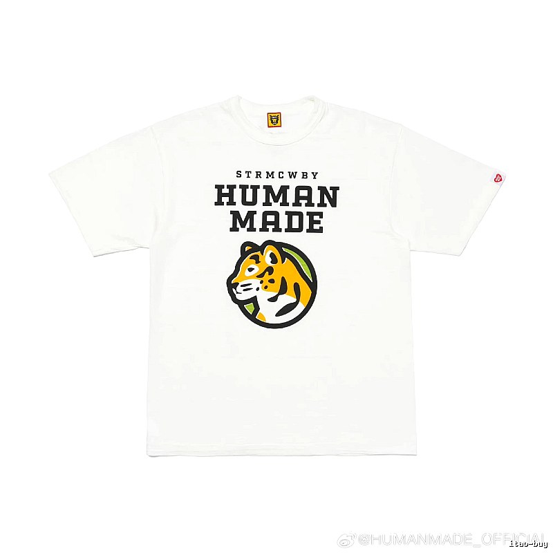 HUMAN MADE Tiger Head Print Japanese Streetwear White T-Shirt