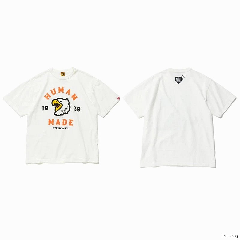 Human Made Urban Heart logo T-shirt Black Green Human with Casual Appeal