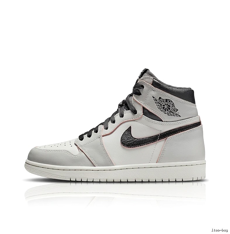 Jordan AJ1 High - Top Retro Gray - White Shoes
