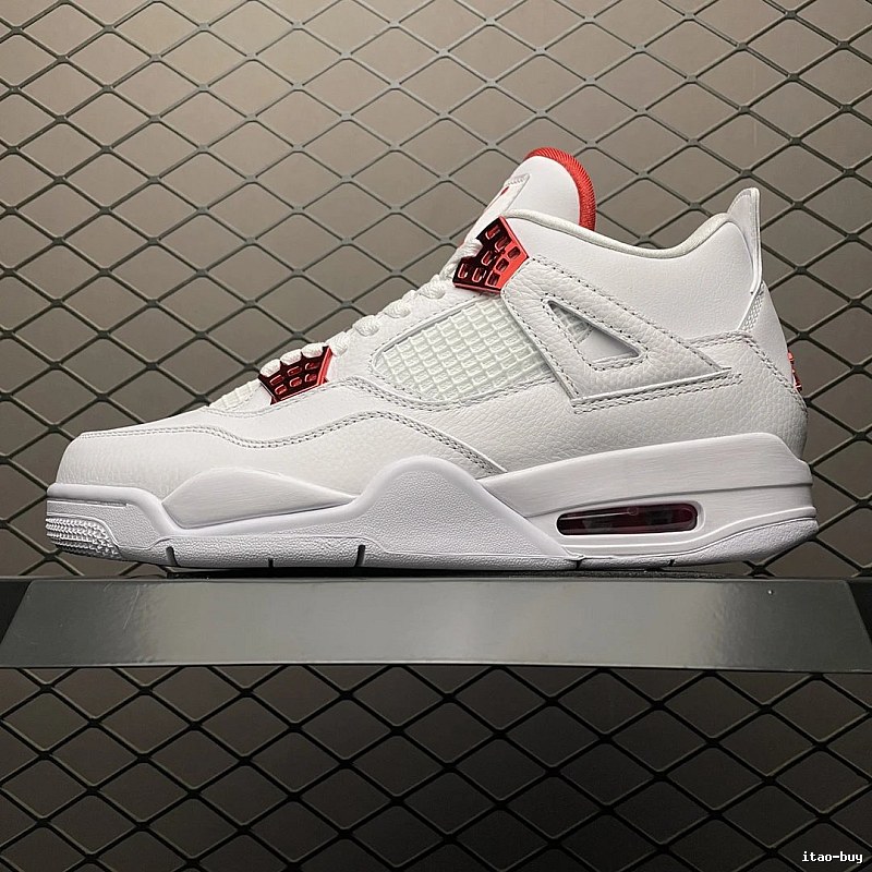 Jordan Basketball High-Tops, White and Red and Perforated Toe