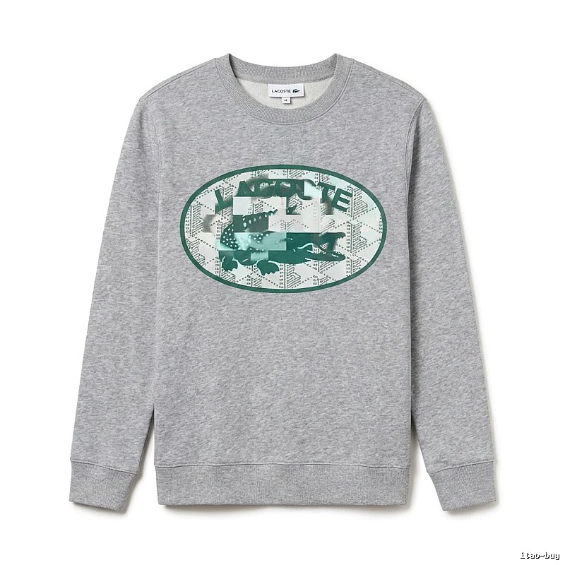 Lacoste retro-style grey sweatshirt
