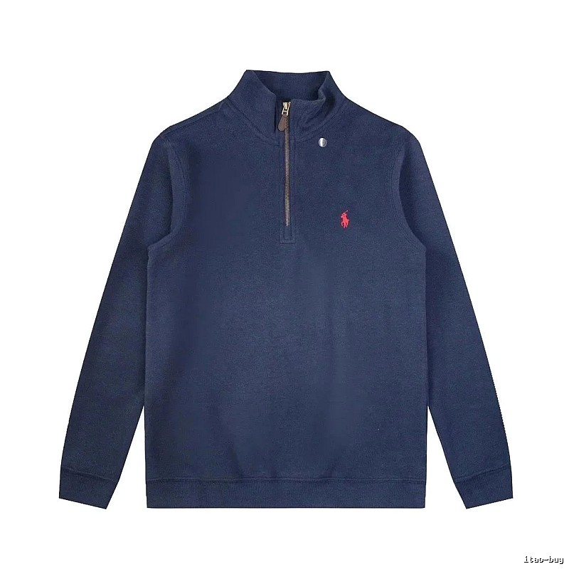 Lacoste Streetwear Quarter-zip sweatshirt Black Quarter Zip with Logo Accent