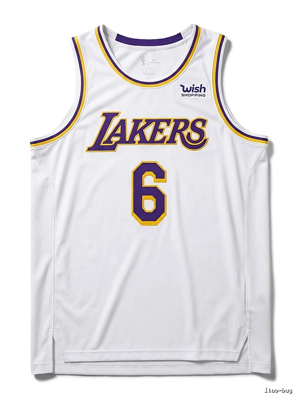 LBJ Lakers No. 6 white jersey