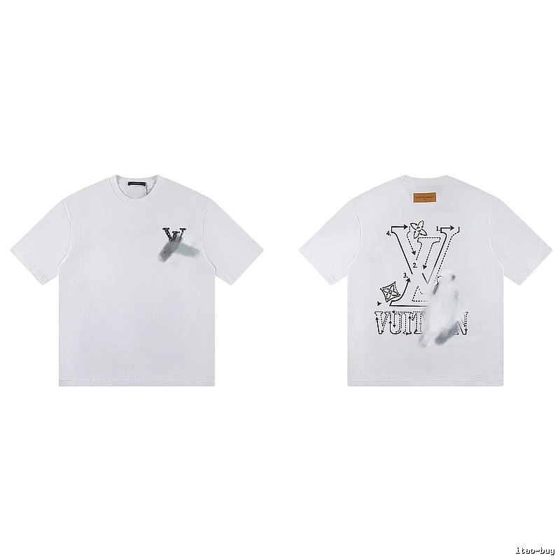 Louis Vuitton LV Printed Trendy Style White T-Shirt