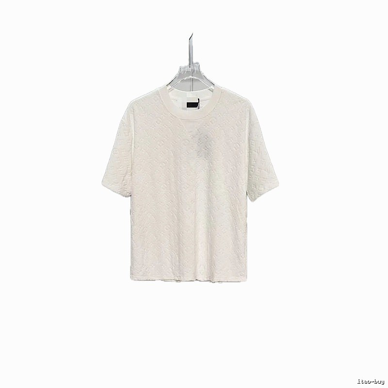 Louis Vuitton Monogram Collection Light Luxury Style White T-Shirt