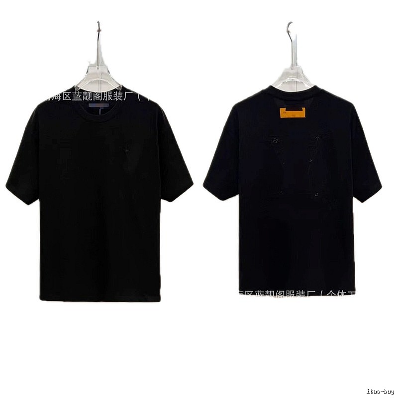 Louis Vuitton Monogram Trendy Cool Style Black Short-sleeve T-shirt
