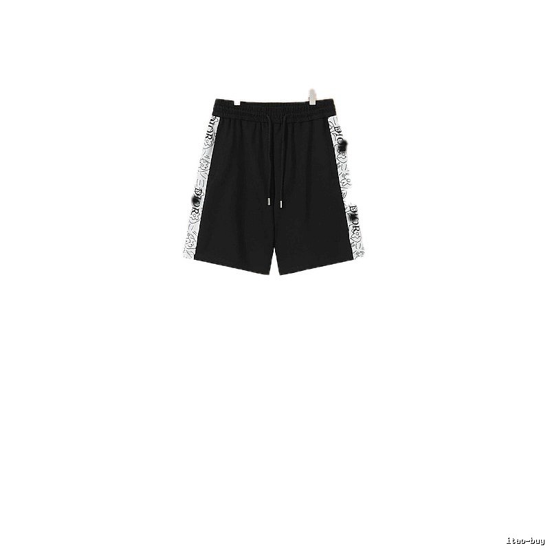 Louis Vuitton Side Print Casual Black Shorts