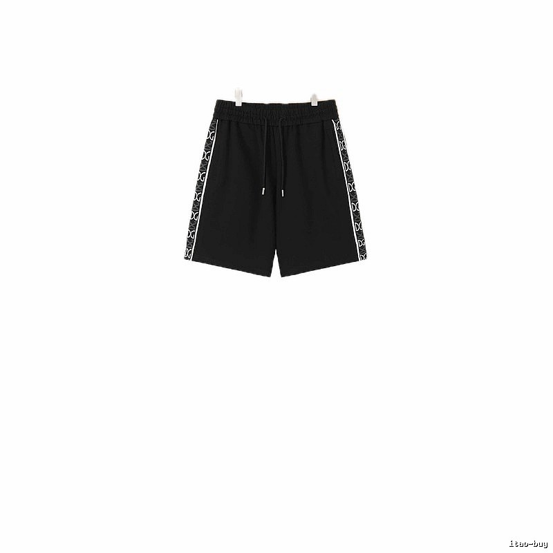Louis Vuitton Side-Printed Casual Black Shorts