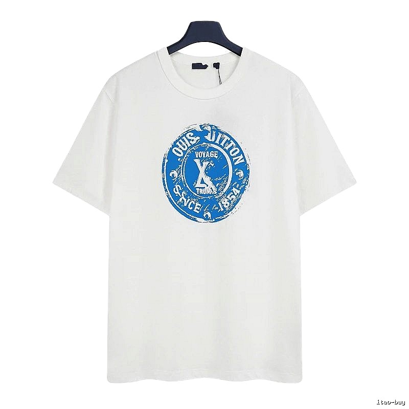 Louis Vuitton Stamp Print Vintage Style White T-Shirt