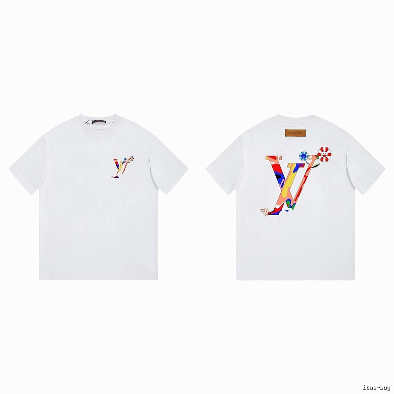 Louis Vuitton Sunflower Streetwear Style White T-shirt