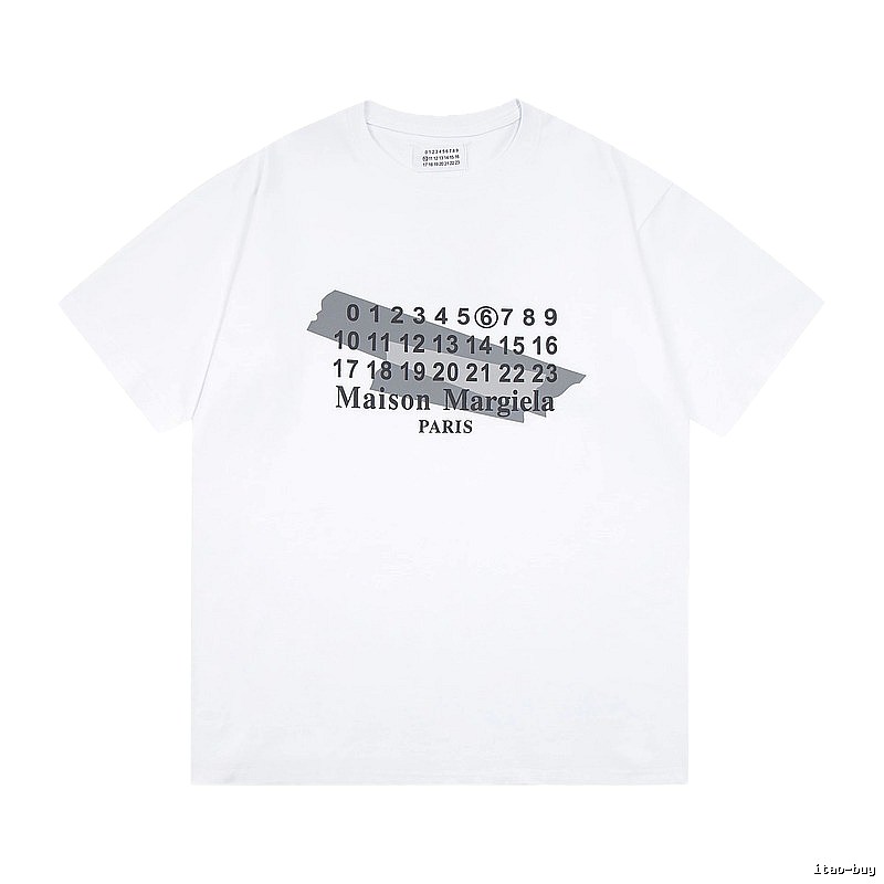 Maison Margiela Digital Print Cool Trendy White T-shirt