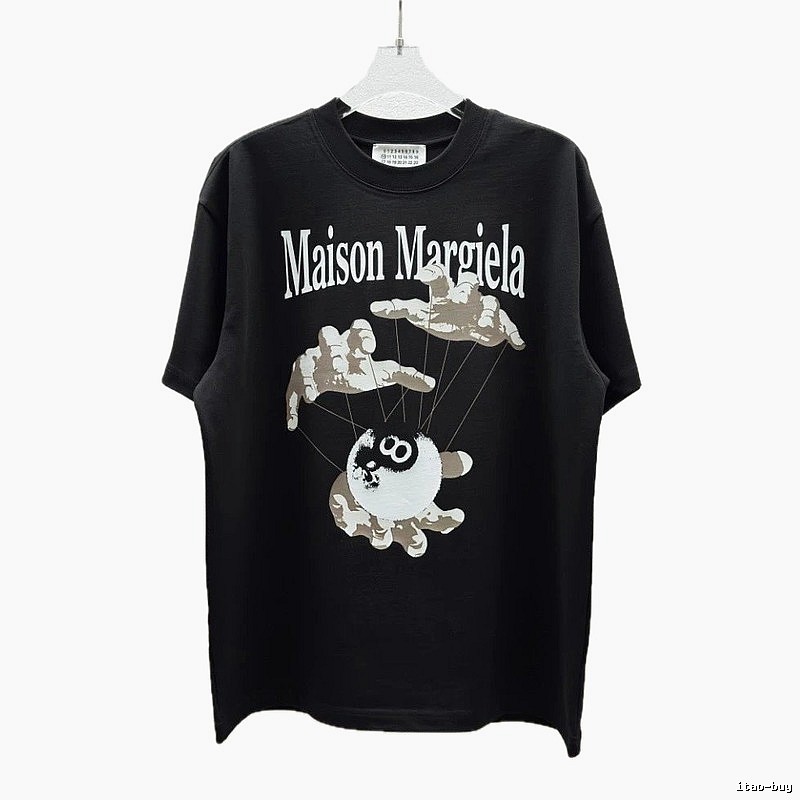Maison Margiela Puppet Print Trendy Cool Black T-Shirt