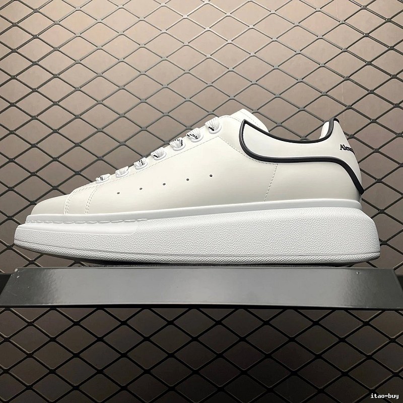 McQueen Oversized Sneakers in White and Black, Finished with Statement Proportions
