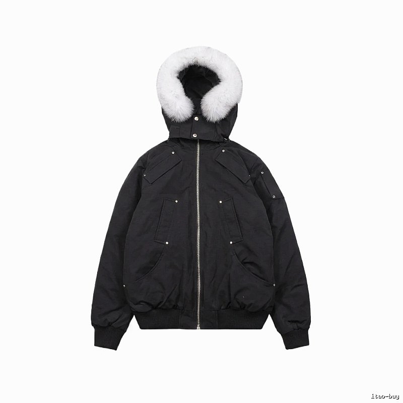 Michael Kors black utility-style down jacket
