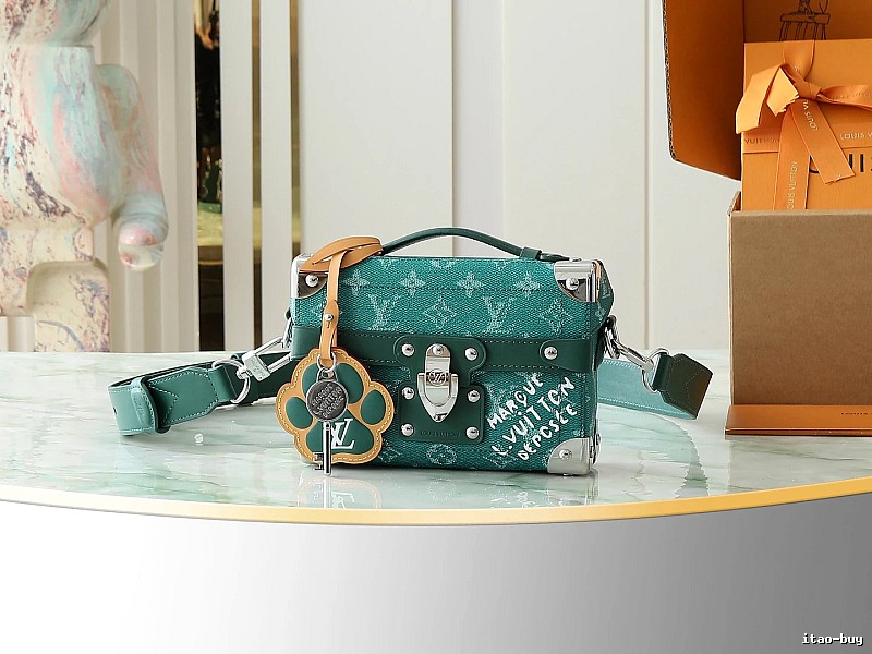 Mini Shoulder Bag by Dior with Teal Studded Mini Bag