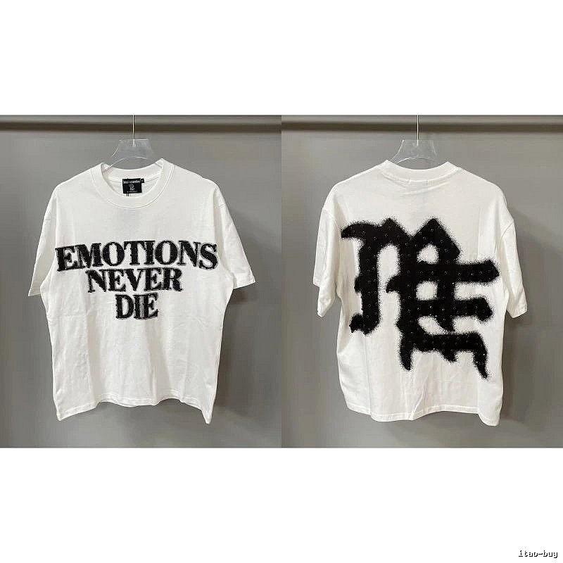 Mixed Emotion Graffiti Street Style White T-Shirt