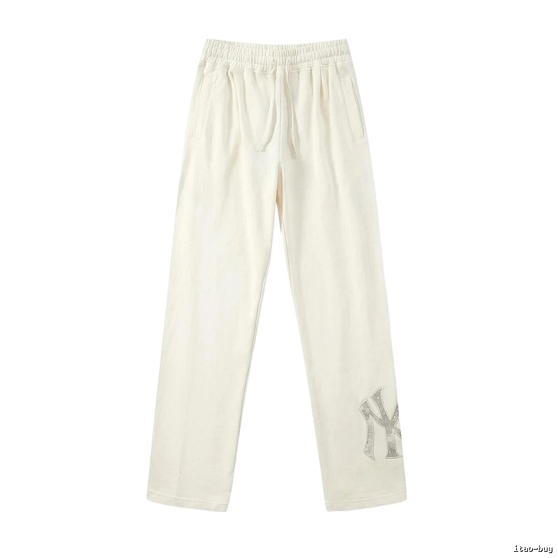 MLB casual style white long trousers