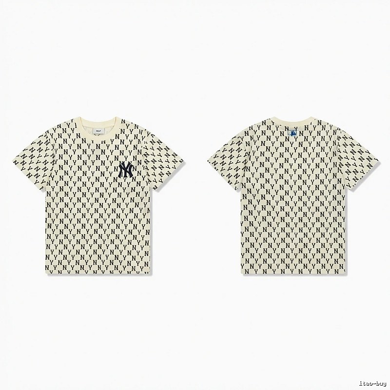 MLB full-print trendy style white T-shirt