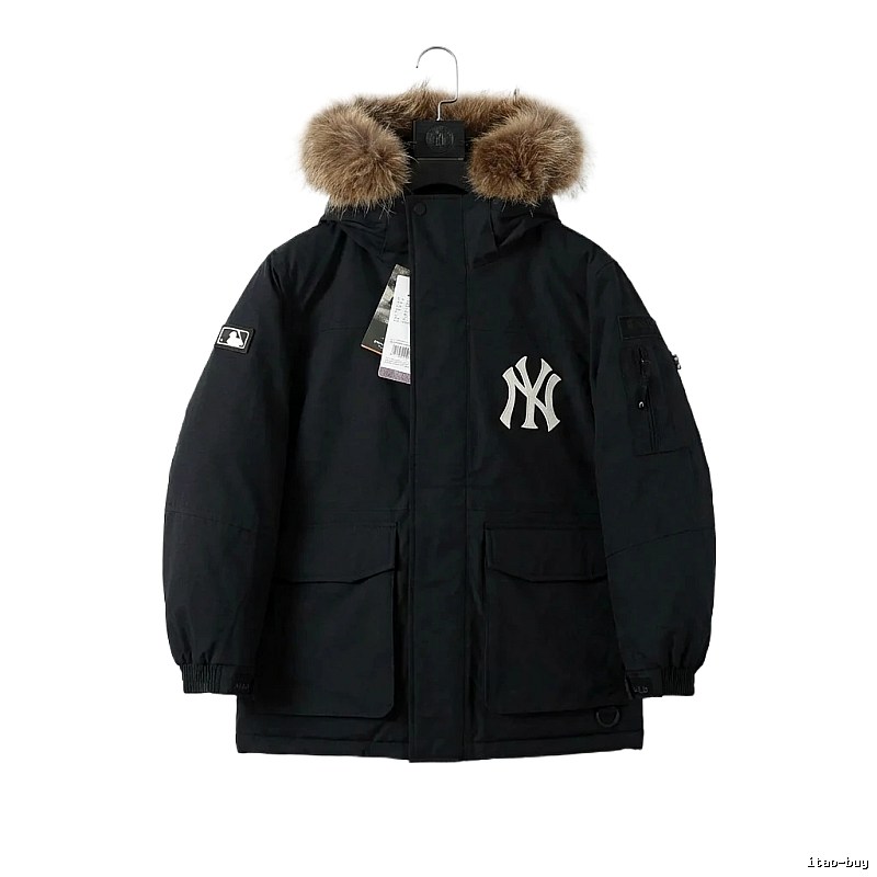 MLB workwear style black down jacket