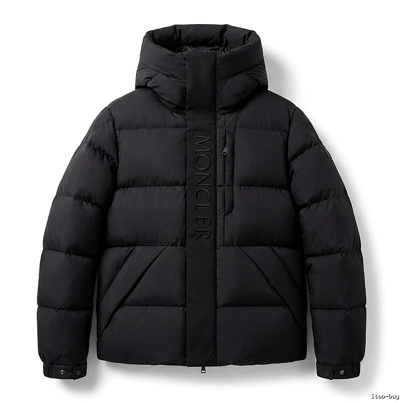 Moncler black minimalist style down jacket