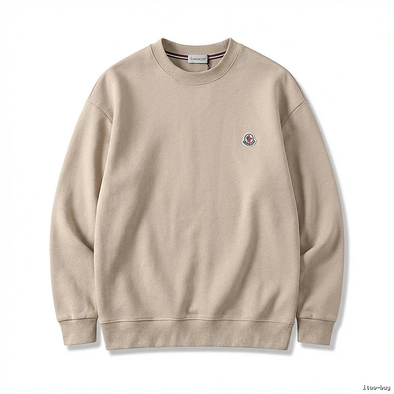 Moncler minimalist style beige sweatshirt
