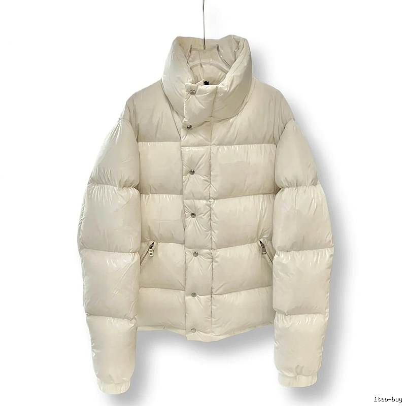 Moncler minimalist style off-white down jacket