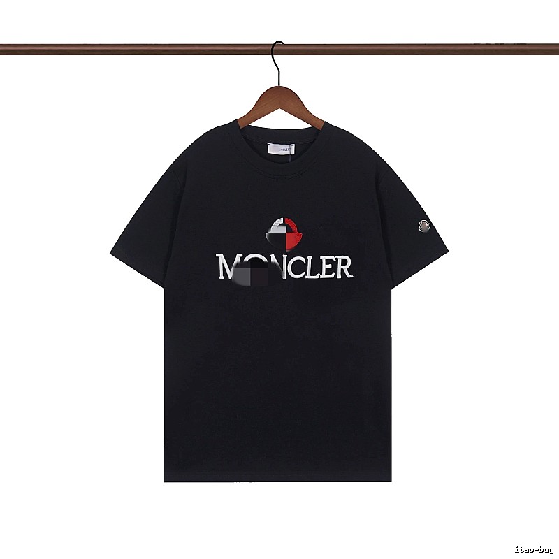Moncler Printed Casual Black Short-sleeve T-shirt
