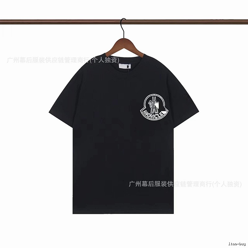 Moncler Trendy Printed Black T-Shirt