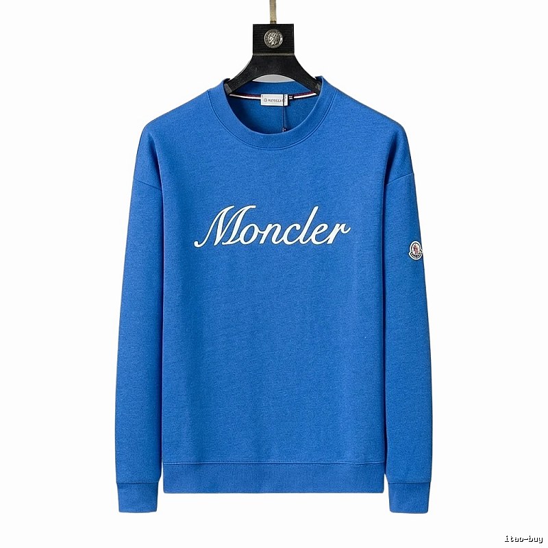 Moncler's simple and fashionable blue sweatshirt