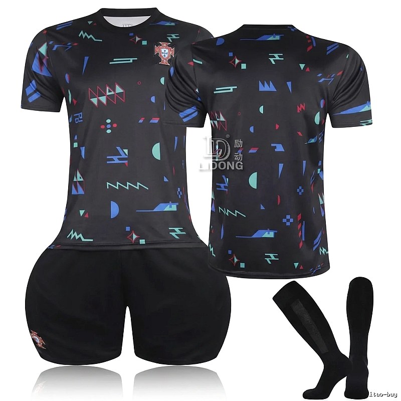 Motivate Portugal Series Trendy Black Short-Sleeve