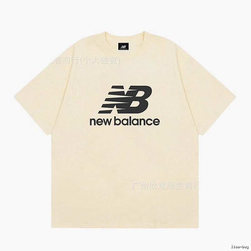 New Balance Classic Casual Style Apricot Beige Short Sleeve T-Shirt