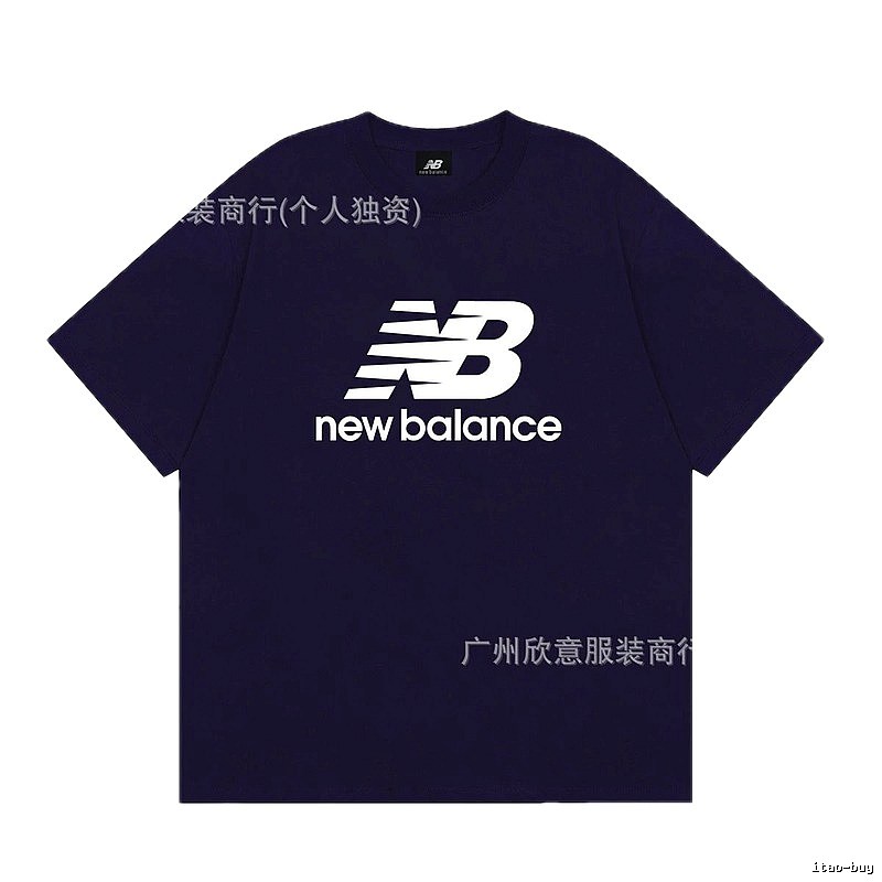 New Balance Printed Casual Navy Short-sleeve T-shirt