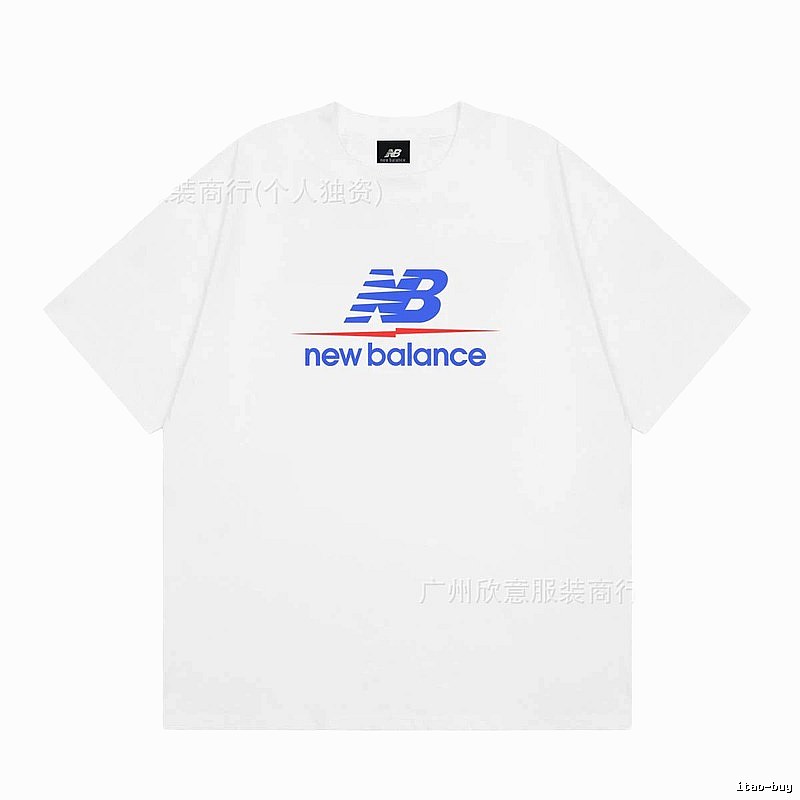 New Balance Printed Casual Style White T-shirt