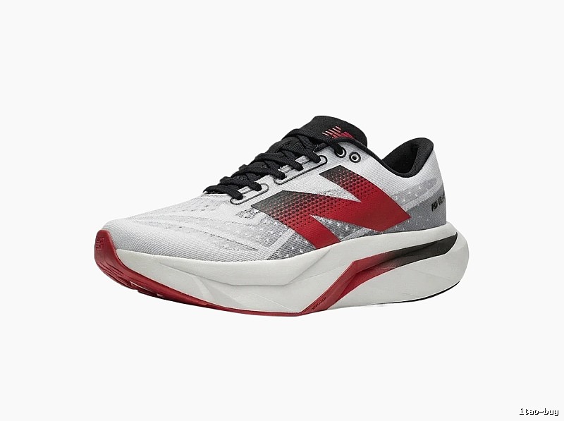 New Balance Racing Style White and Red Running Shoes