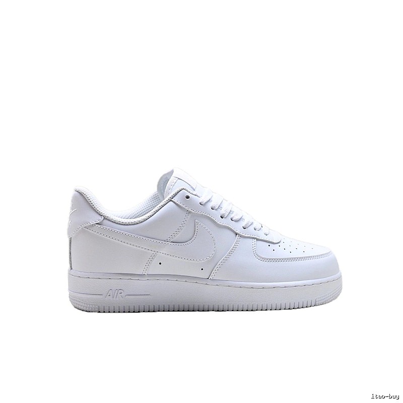 Nike Air Force 1 white sneakers.
