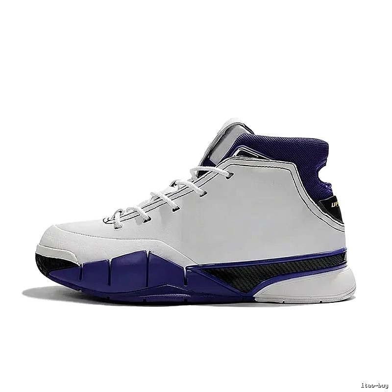 Nike Air Jordan 3 White and Purple High-top Basketball Shoes