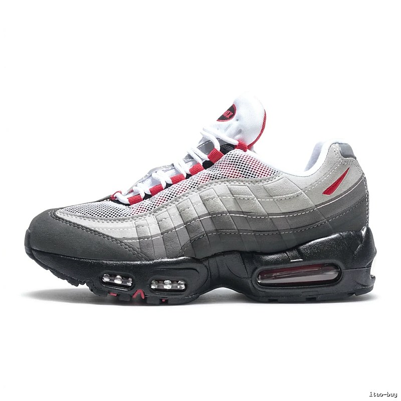 Nike Air Max 95 Grey-Black-Red Trendy Sneakers